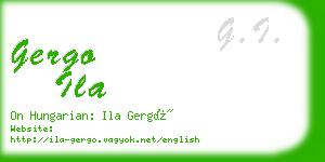 gergo ila business card